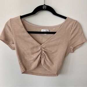 Privacy Please XS Tan Crop Top